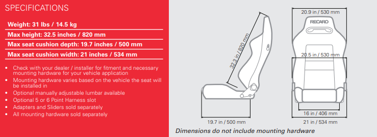 RECARO Speed Seats