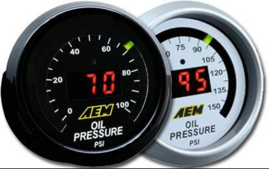 AEM Digital Oil Pressure Gauges 0-150 PSI